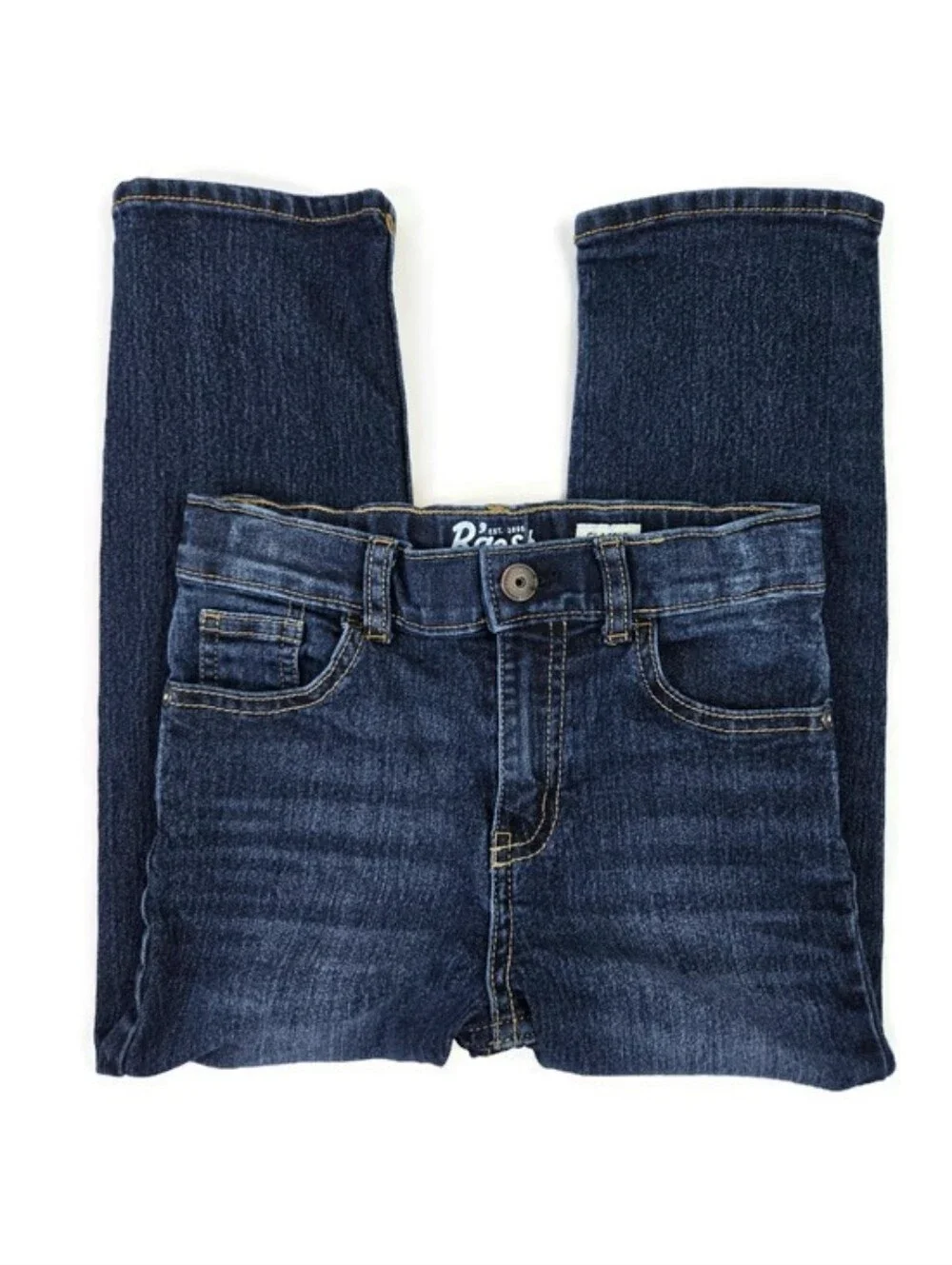 Oshkosh B'Gosh Dark Blue Wash Classic Fit Adjustable Waist Denim Jeans Boys 5/5A